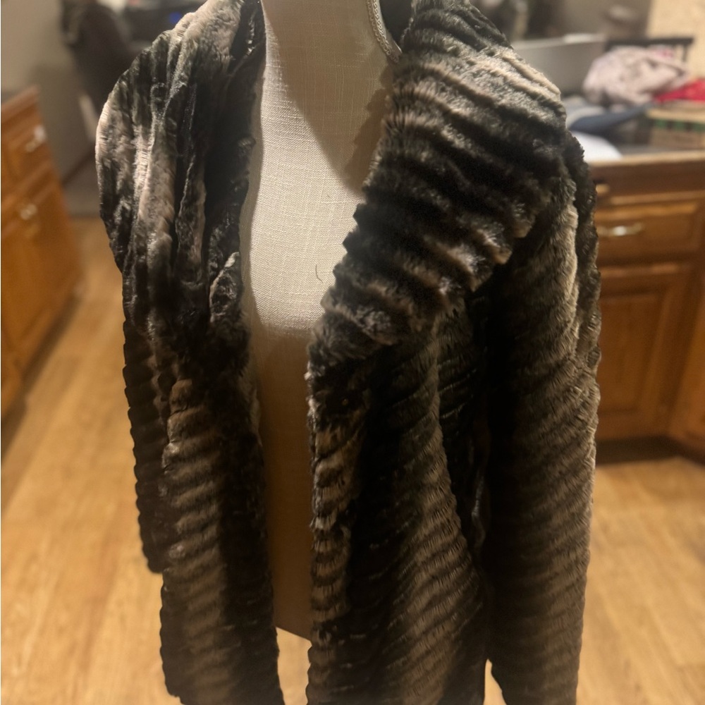 Alfani Black Faux Fur Jacket